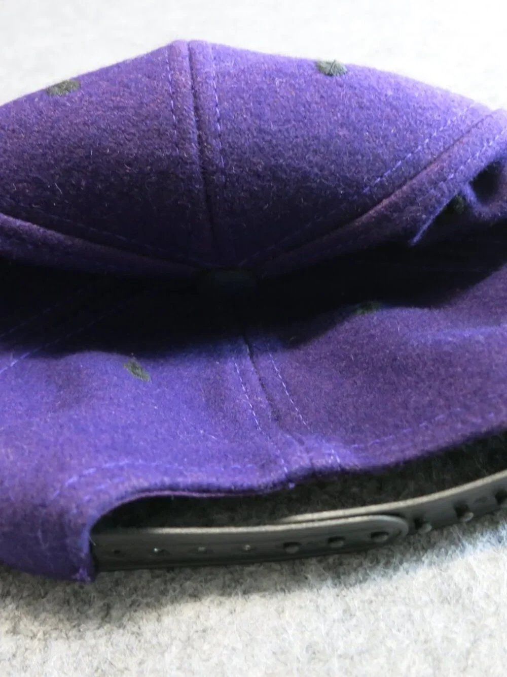 New York Dark Purple Black Snapback Premium Headwear Cap Hat KIPA Sportswear